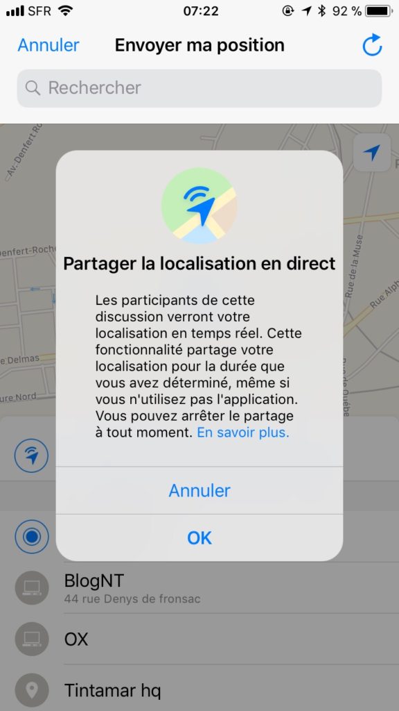 WhatsApp vous permet maintenant de partager votre position en temps réel 53 IMG 5108