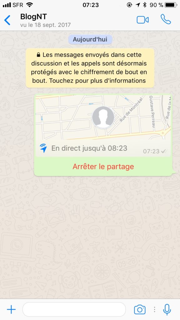 WhatsApp vous permet maintenant de partager votre position en temps réel 55 IMG 5110