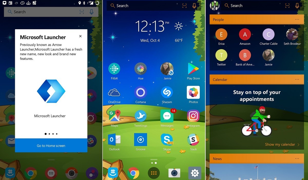 Microsoft Launcher Android screens 0