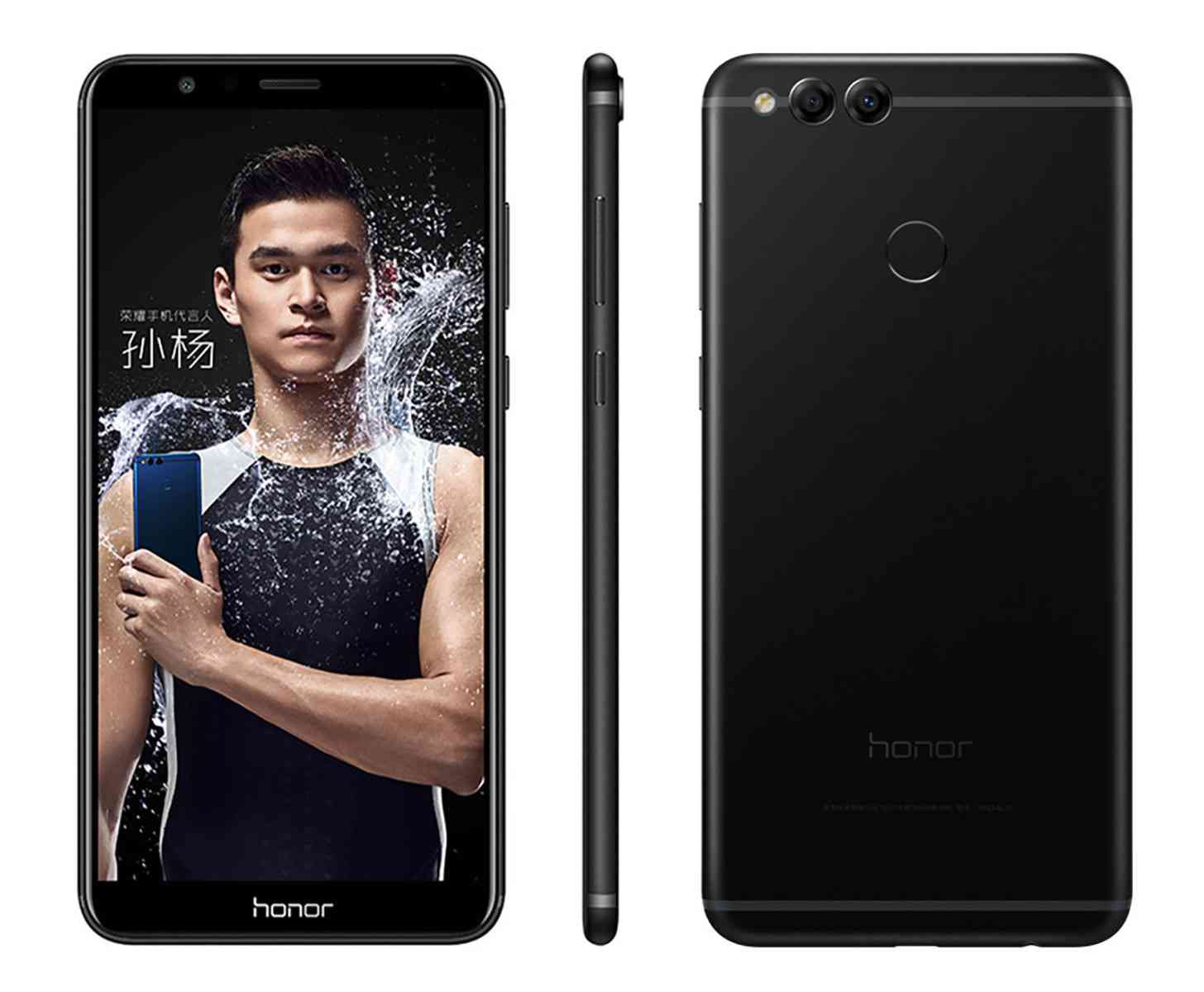 Телефон хонор отпечатки. Huawei Honor 7x. Хонор 7х. Honor x7 Black. Смартфон Honor x7 Black.