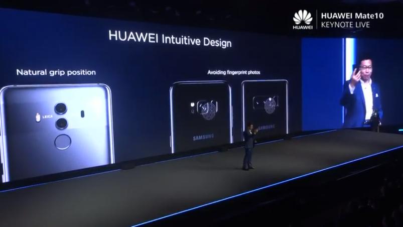 huawei se moque iphone x galaxy s8 pour lancement mate 10 3