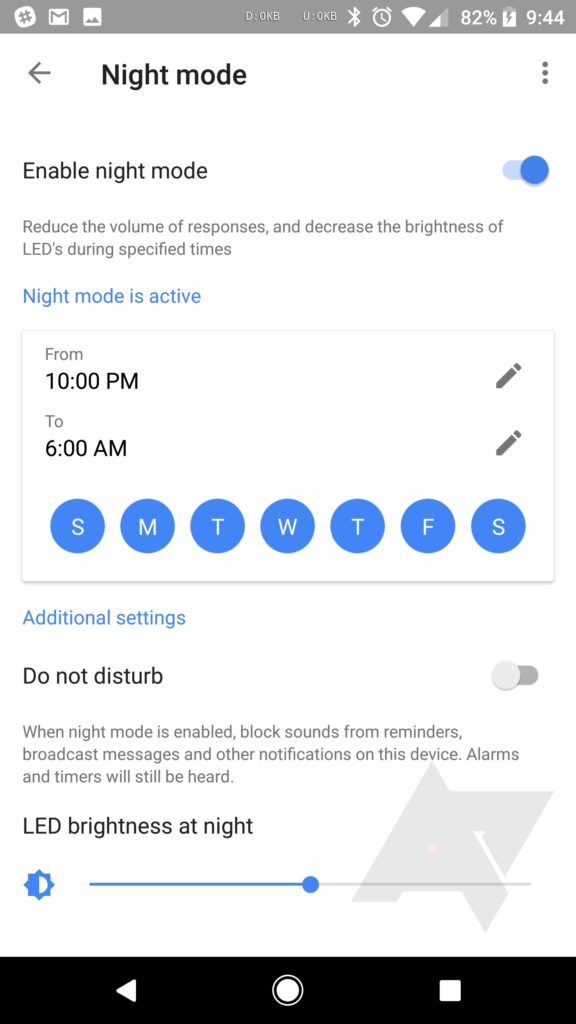 Le mode nuit du Google Home permet de programmer des heures de silence 62 nexus2cee Screenshot 20171003 094425 1