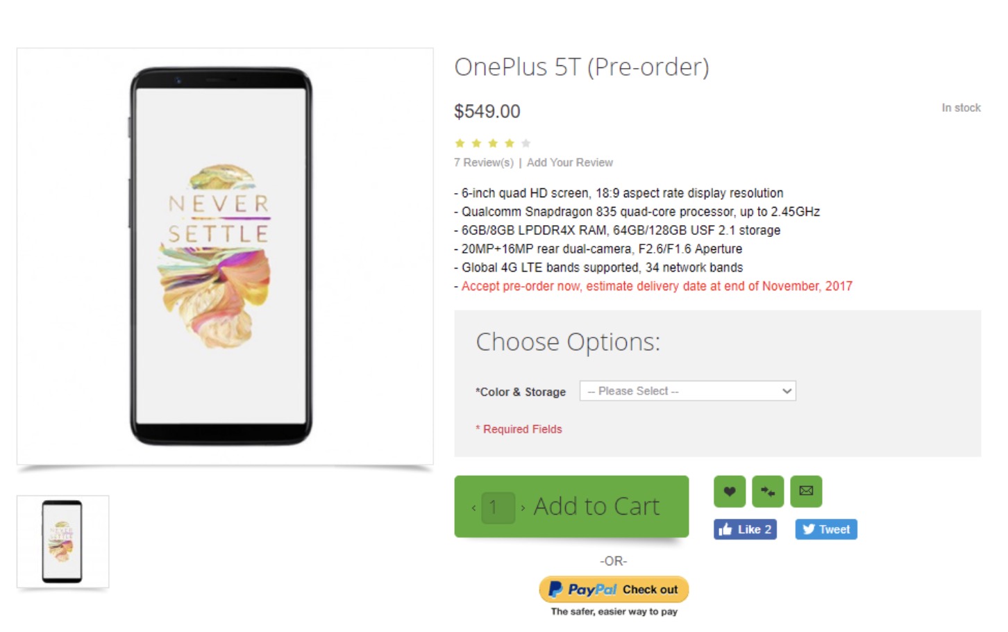 oneplus 5t prix revele apres precommandes