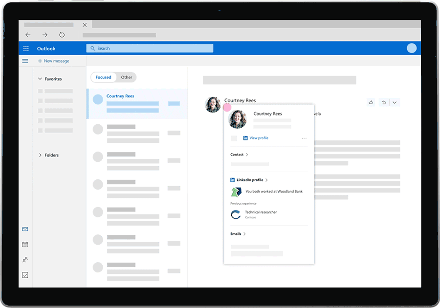 Microsoft révèle des outils très pratique de LinkedIn pour Outlook 50 New to Office 365 in October 5b