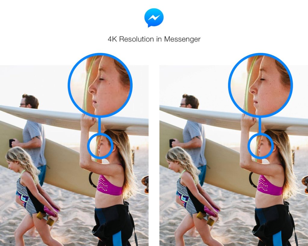 Facebook Messenger prend désormais en charge les photos 4K 46 au press