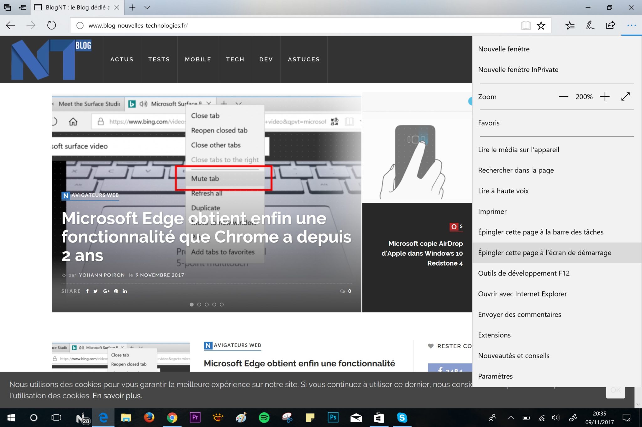 comment epingler sites web menu demarrer windows 10 1