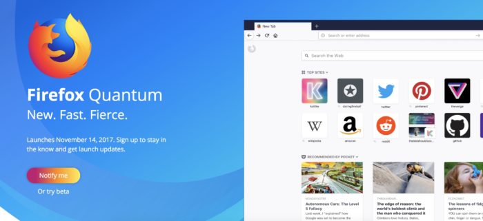 Firefox 57 Quantum : pour un Web plus rapide et plus stable