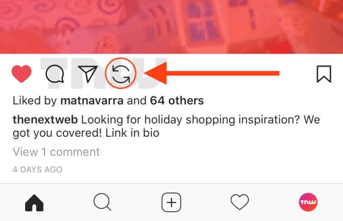 Instagram pourrait fortement évoluer : bouton de partage, Stories archivables, etc. 50 regram button