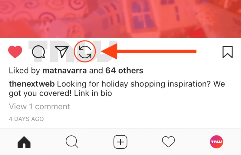 regram button