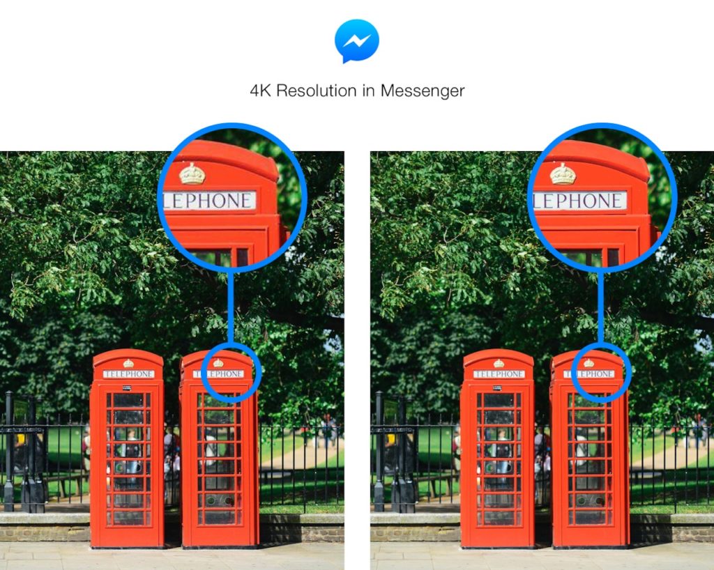 Facebook Messenger prend désormais en charge les photos 4K 48 uk press