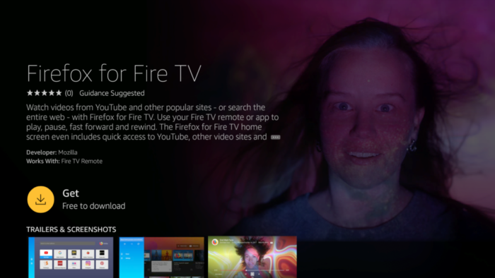 Firefox est maintenant sur la Amazon Fire TV, et peut lancer YouTube