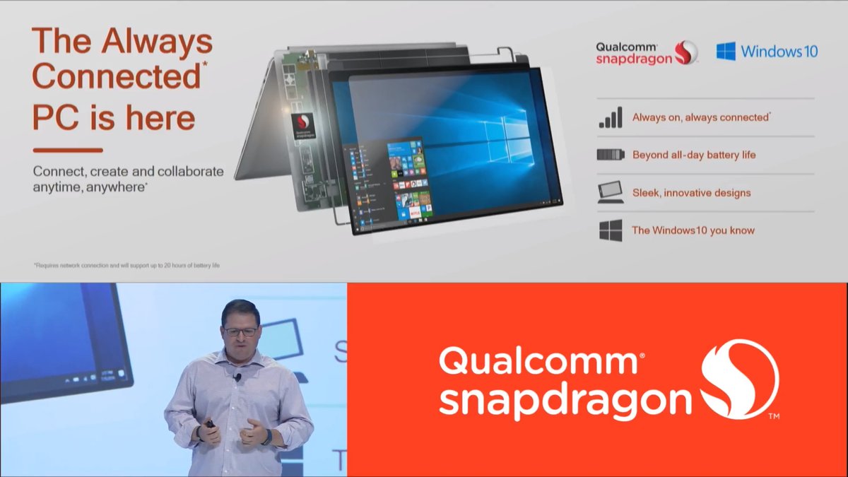 Qualcomm présente Always Connected : des PC toujours connectés sous Windows 10