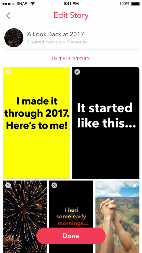 Revivez vos meilleurs Snapchat de l'année avec une story « Retour sur 2017 » 49 Edit Story Copy 2