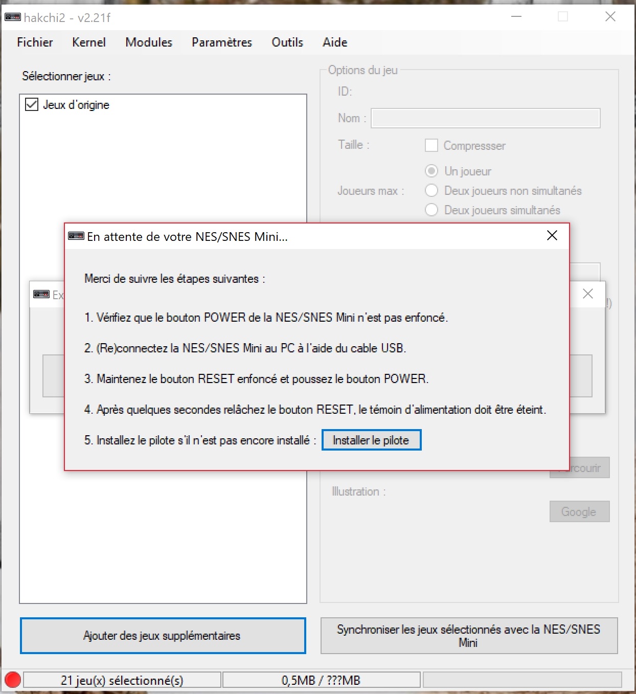 Comment ajouter plus de jeux à votre NES Classic et SNES Classic ? 52 Hakchi2 4