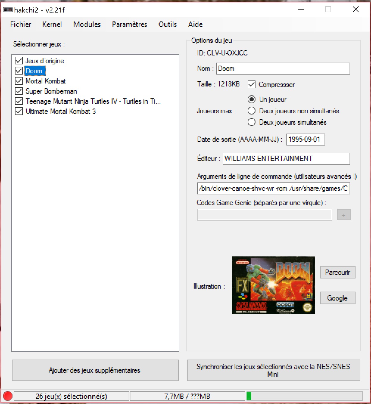 Comment ajouter plus de jeux à votre NES Classic et SNES Classic ? 54 Hakchi2 8