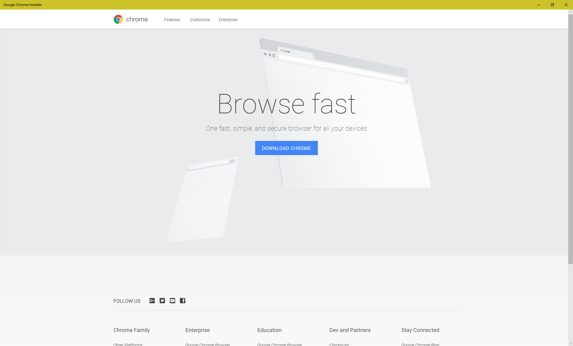 Chrome arrive sur le Windows Store avant de logiquement disparaître 50 chrome installer