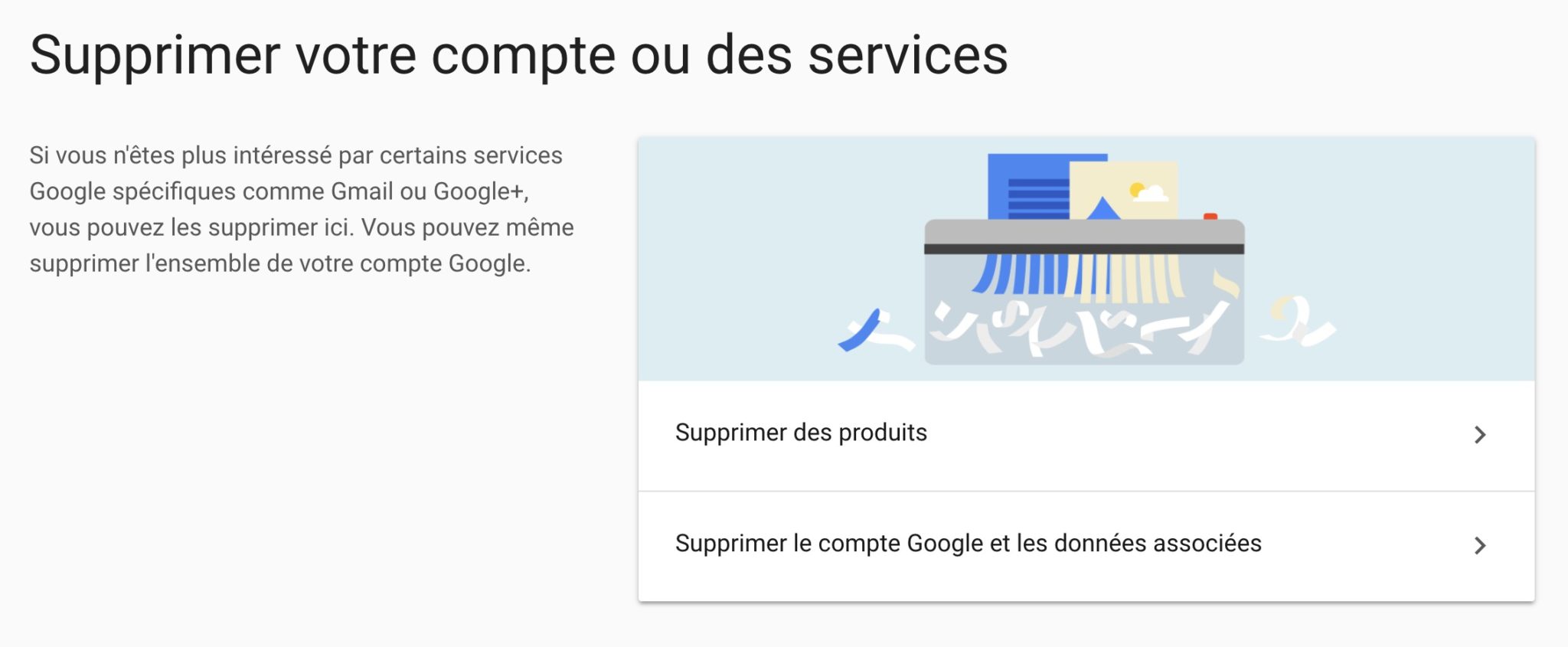 comment supprimer compte google