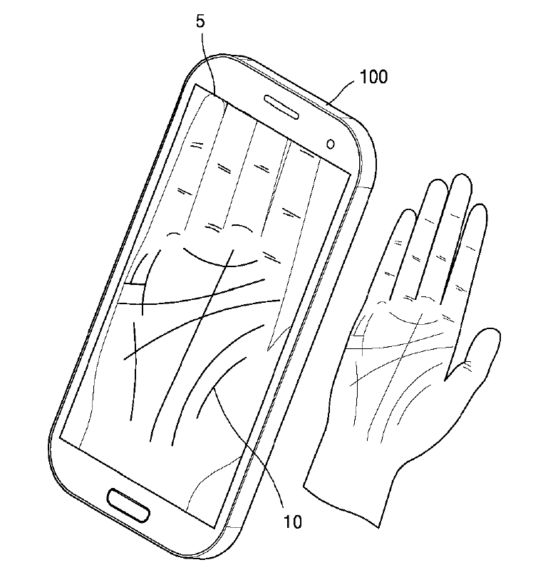 samsung patent handpalm herkenning palm recognition 1