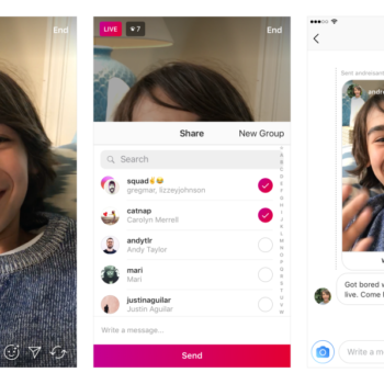 send a live video in direct 3 up en