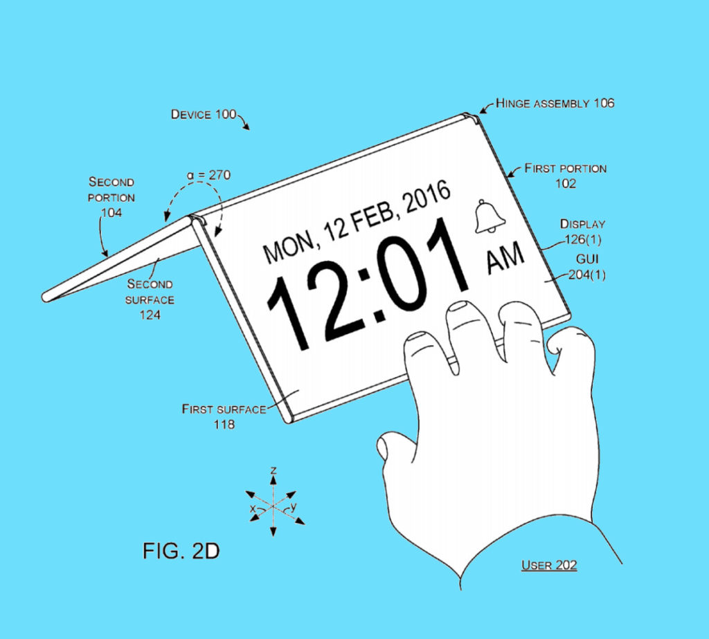 surface phone hinge patent 1