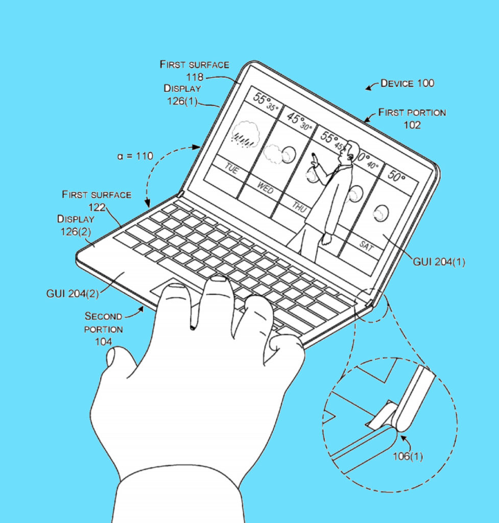 surface phone hinge patent 2