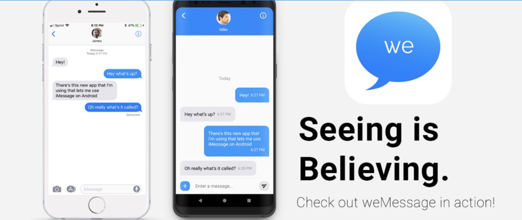 wemessage imessage pour android