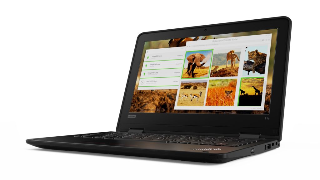 Voici les nouveaux ordinateurs portables Chrome OS et Windows de Lenovo 86 02 THINKPAD 11E CLAM Hero Front facing Left