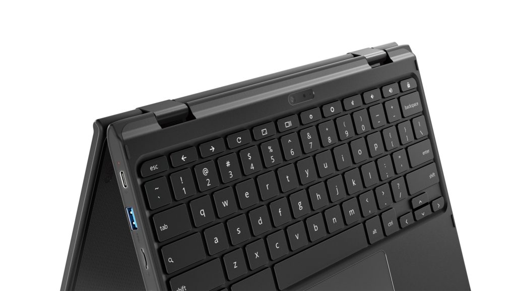 Voici les nouveaux ordinateurs portables Chrome OS et Windows de Lenovo 81 07 CHROMEBOOK 500e Closeup World Facing Camera
