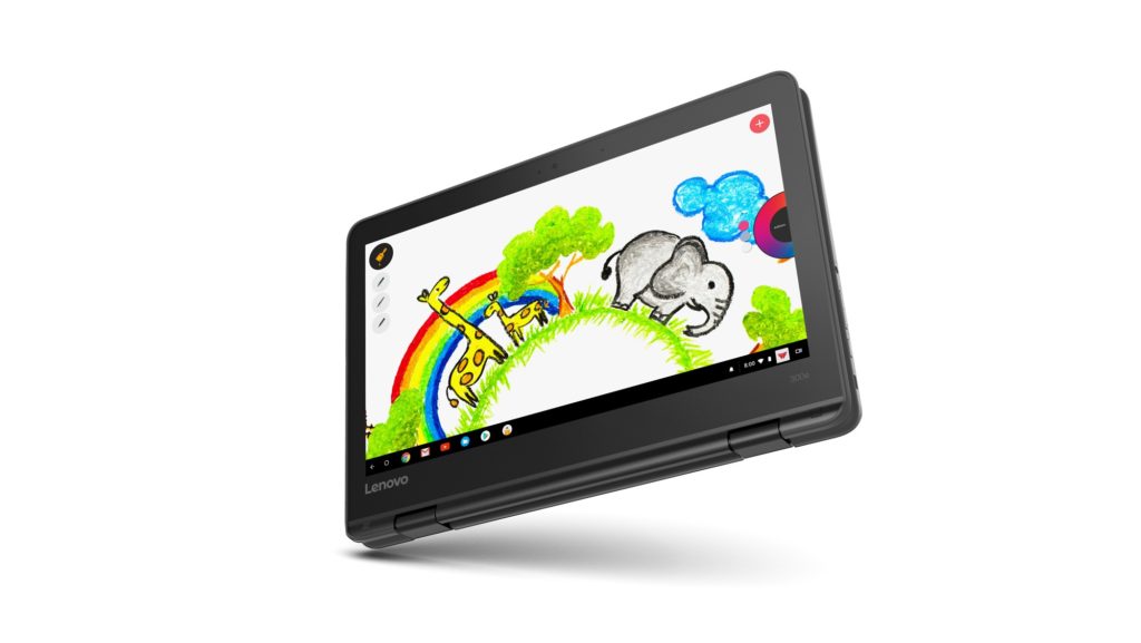 Voici les nouveaux ordinateurs portables Chrome OS et Windows de Lenovo 77 08 CHROMEBOOK 300e Tent Hero with Pencil