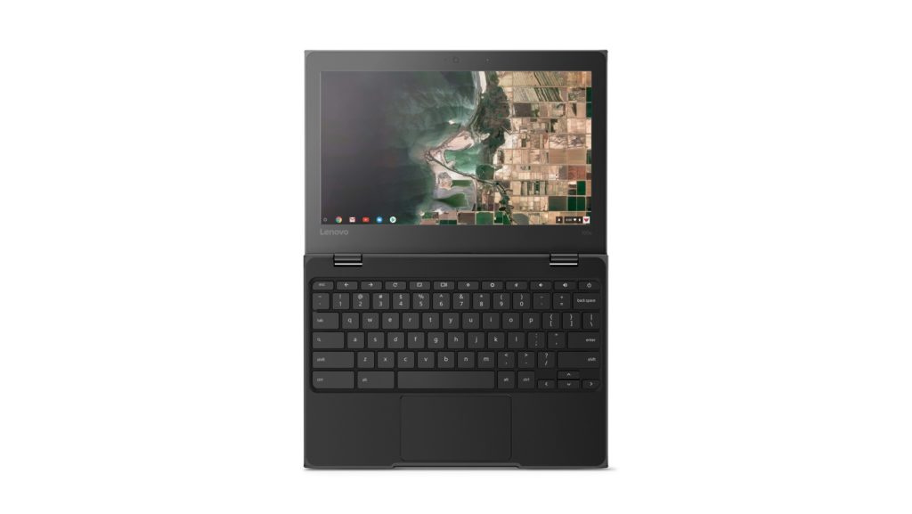 Voici les nouveaux ordinateurs portables Chrome OS et Windows de Lenovo 61 10 CHROMEBOOK 100e 180 Hinge Front facing