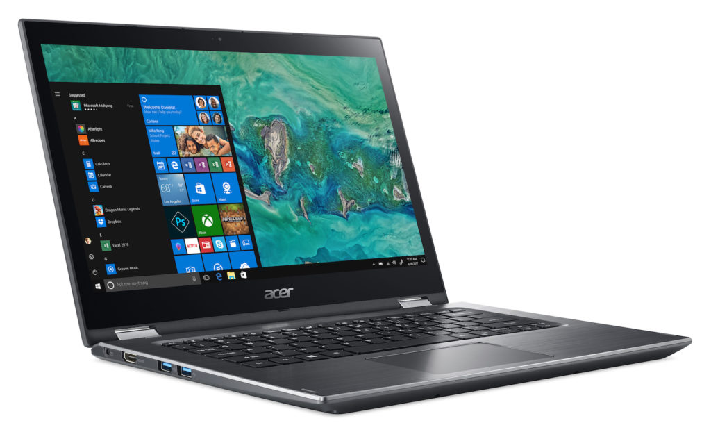 CES 2018 : le Acer Swift 7 s'amincit, et augmente l'autonomie 56 Acer Spin 3 SP314 51 right facing Win10