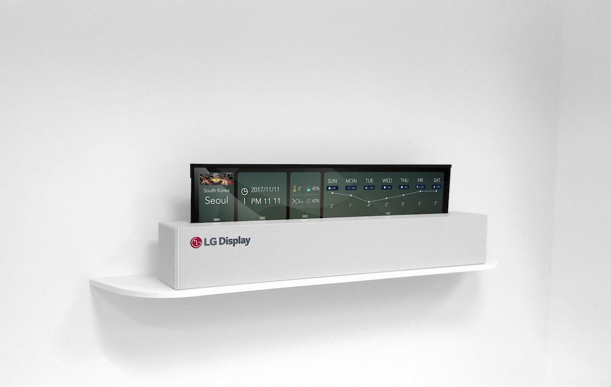 CES 2018 : LG Display dévoile une TV OLED 4K enroulable de 65 pouces 50 LGD 65 inch UHD rollable OLED display 2