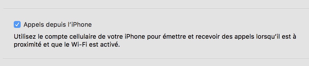 macos appels depuis iphone 1