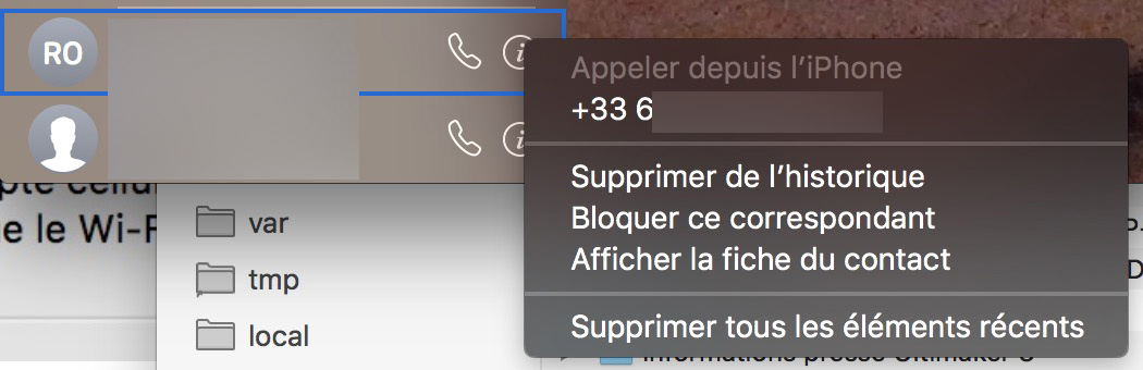 macos appels depuis iphone 4