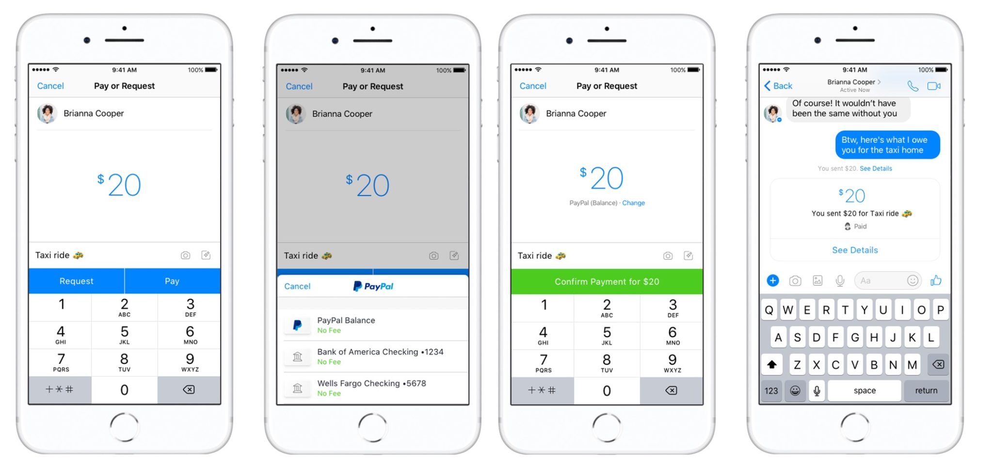 paypal facebook messenger