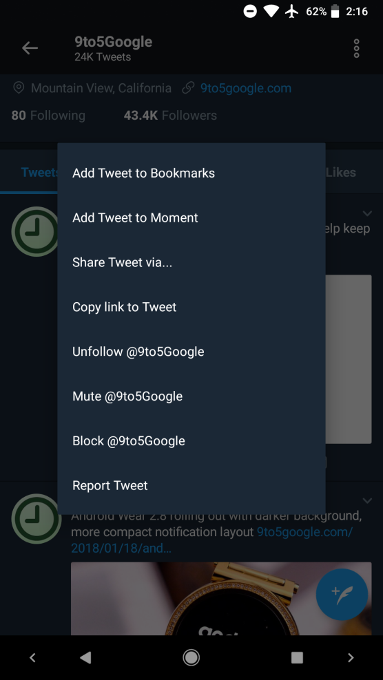 La fonctionnalité Twitter Bookmarks apparaît en version bêta sur Android 47 twitter android bookmarks 3
