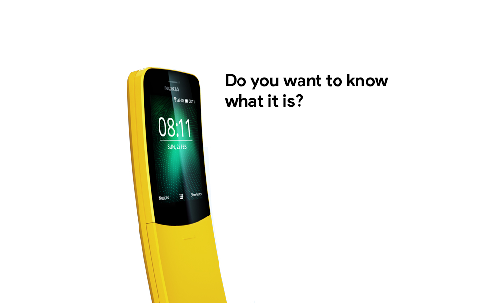 MWC 2018 : Nokia 8110 4G, la nouvelle version du légendaire Nokia 8110