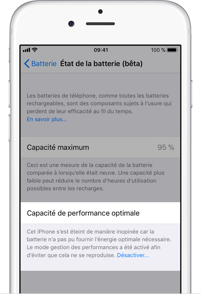 iOS 11.3 : Apple détaille les outils liés à l'état de la batterie 57 ios11 iphone6 settings battery health performance management applied