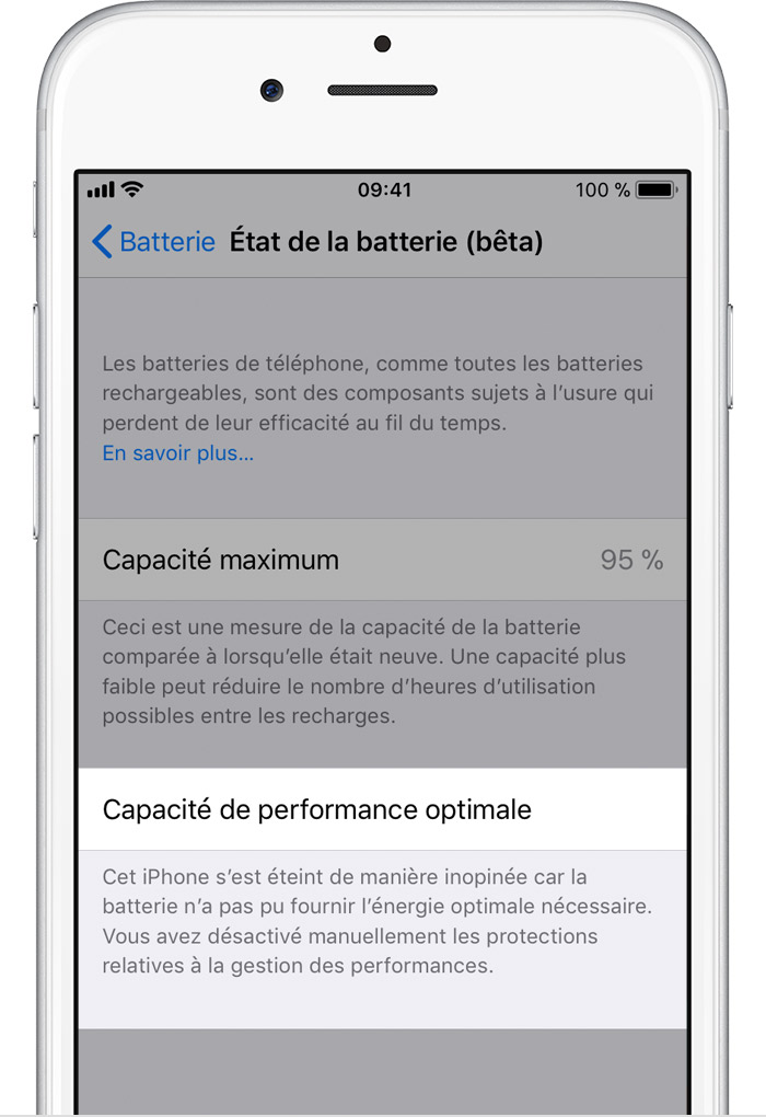 iOS 11.3 : Apple détaille les outils liés à l'état de la batterie 55 ios11 iphone6 settings battery health performance management disabled