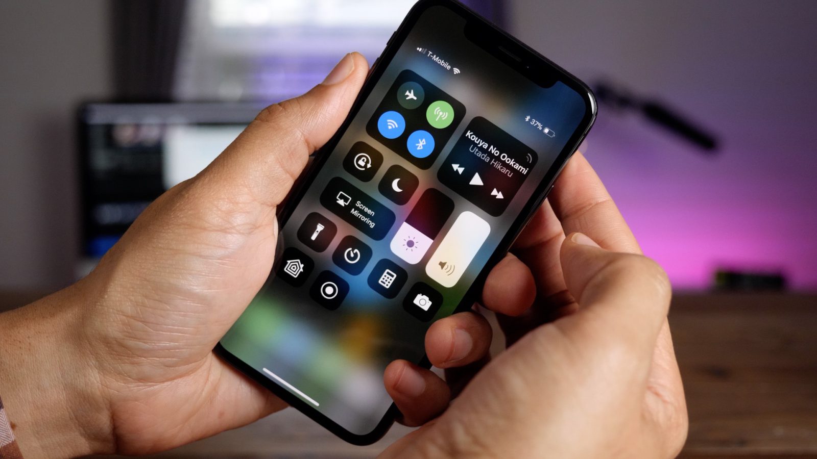 iphone x control center