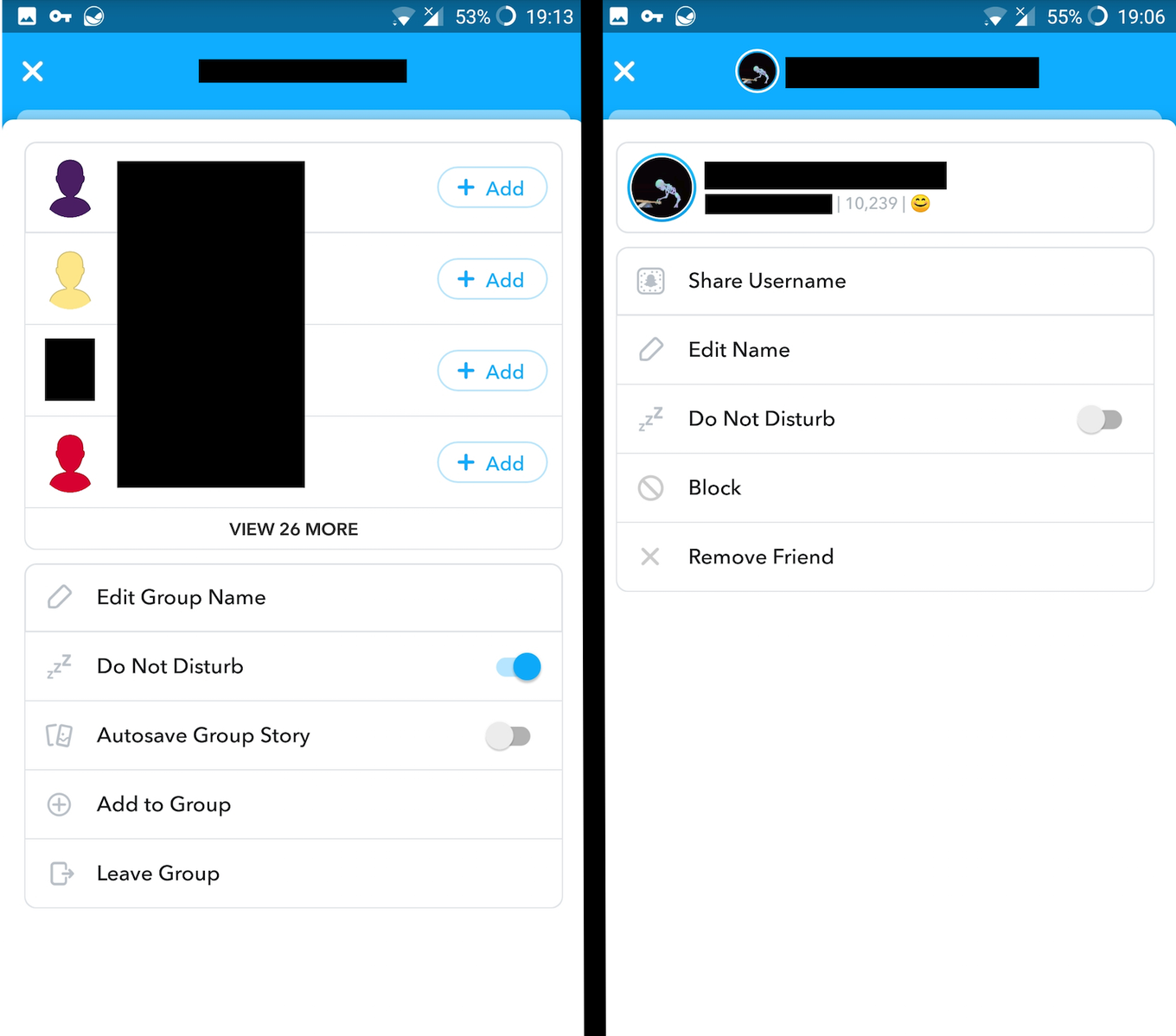 Snapchat : du texte coloré, et la possibilité de désactiver certaines discussions 51 snapchat do not disturb