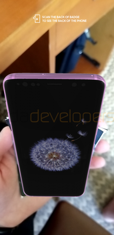 watermarked Samsung Galaxy S9 in Augmented Reality 1