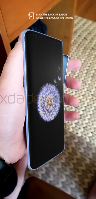 watermarked Samsung Galaxy S9 in Augmented Reality 6