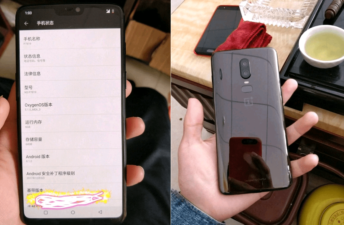 OnePlus 6 First Live Image