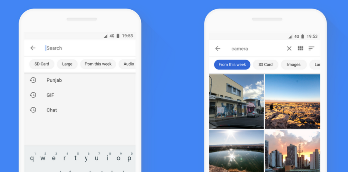 Files Go obtient une barre de recherche, l’intégration de Google Photos