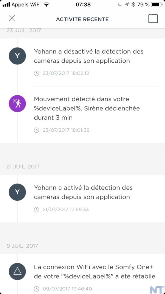 Test de la Somfy One+ : une sécurité intelligente au-delà de la caméra 52 Somfy One Screen 16