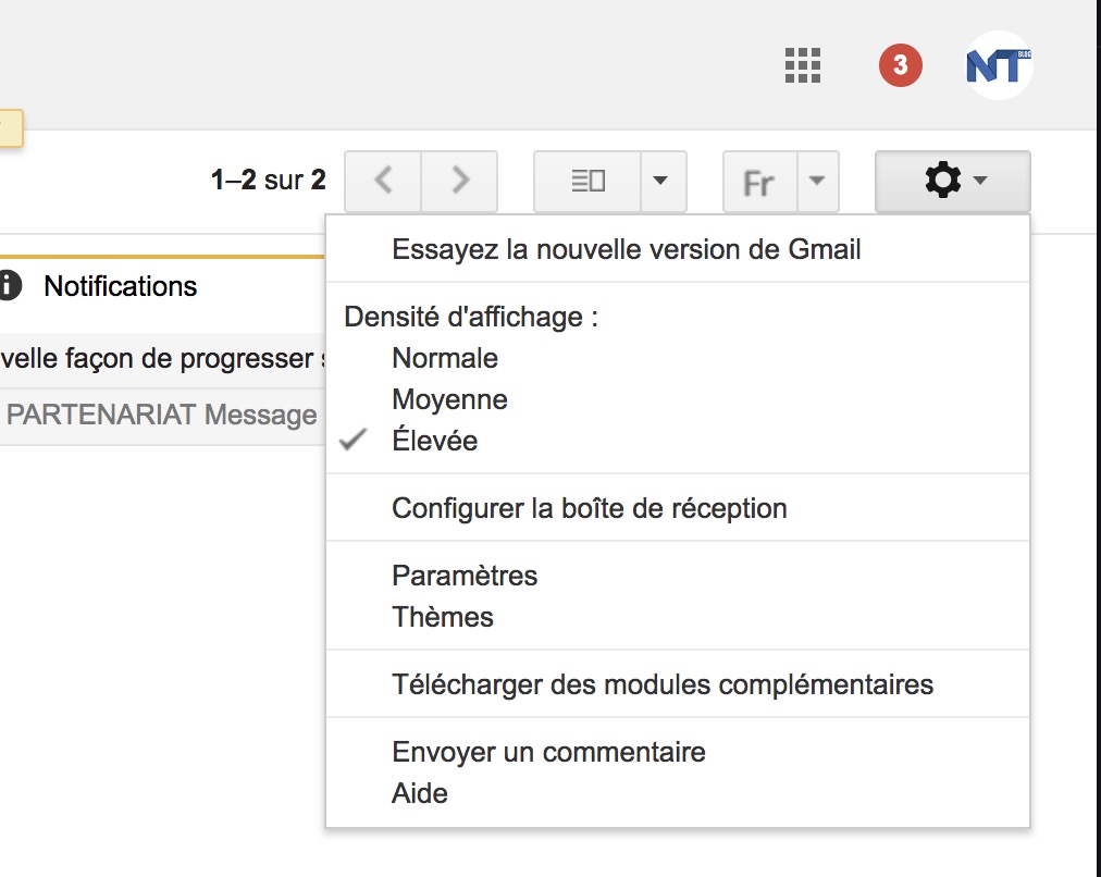 comment obtenir nouvelle mise a jour gmail