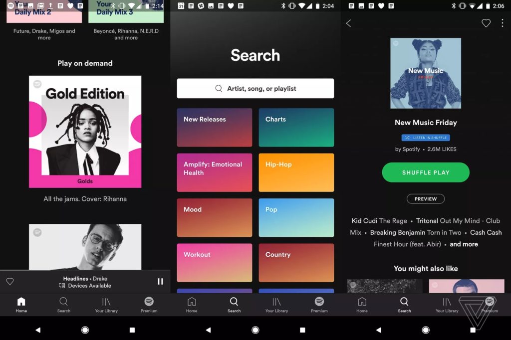 serait ce nouvelle version mobile spotify pour non abonnes 1