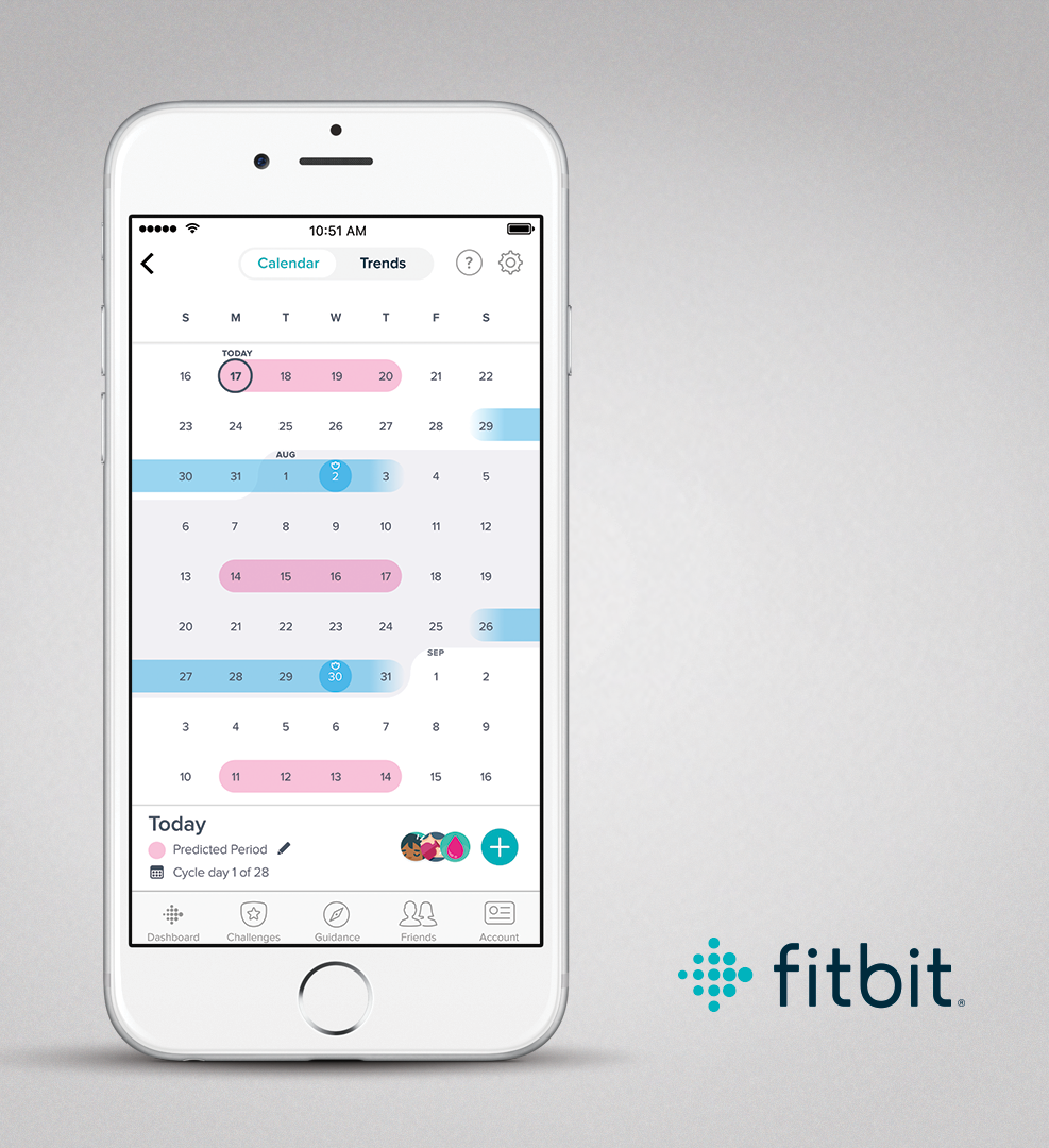Fitbit App iOS PR Female Health Calendar