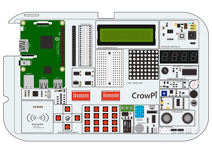 CrowPi enseigne le développement et l'électronique avec un Raspberry Pi 52 b6940c7b0f5923950f0069aab5b4b01a original